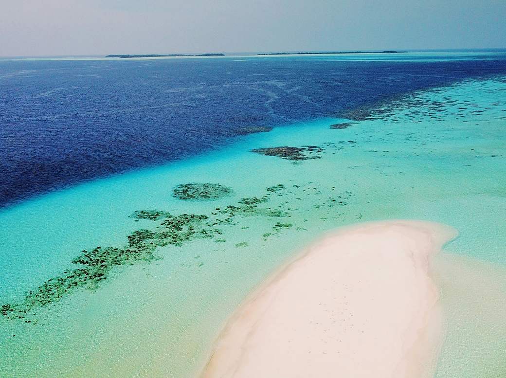 Dhow on a turquoise sandbank in Zanzibar